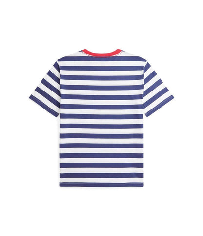 Striped Cotton Jersey Pocket Tee (Big Kid)
