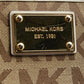 Michael Kors  Signature Canvas And Leather Zip Around Wallet