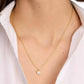 Cubic Zirconia Square Pendant Necklace, 16" + 3" extender