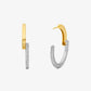 Precious Metal-Plated Pavé Hoop Earrings