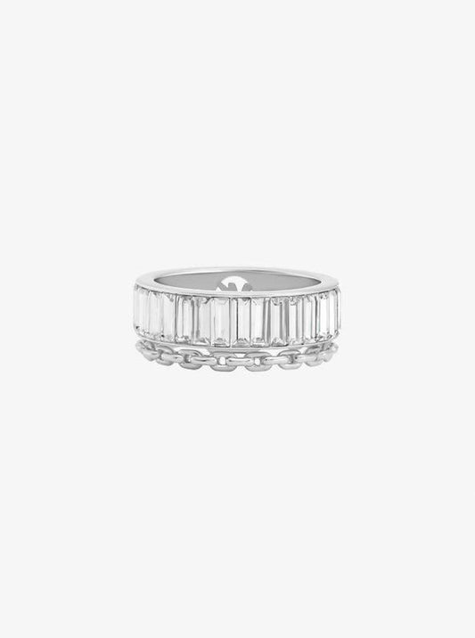 Cubic Zirconia Double Layered Ring