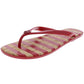 Jet Set Jelly Womens Striped Logo Flip-Flops