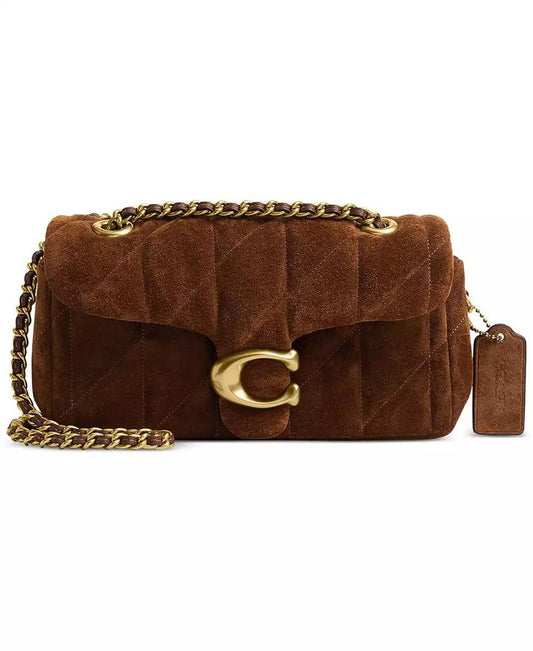 Suede Tabby Shoulder Bag 20 With Quilting