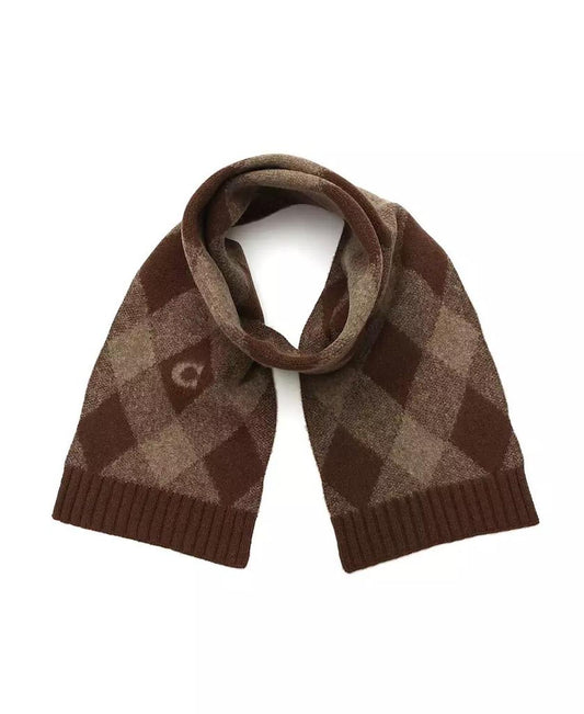 Argyle Knit Stretch-Fit Muffler