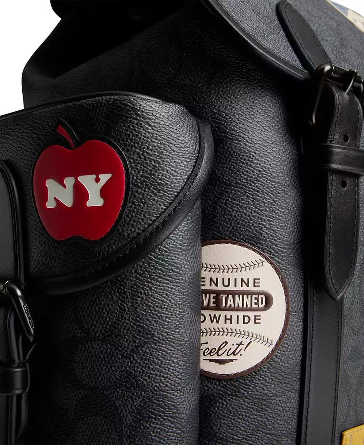 coach hitch backpack in signature canvas Men's Hitch Signature Canvas with Patches Backpack