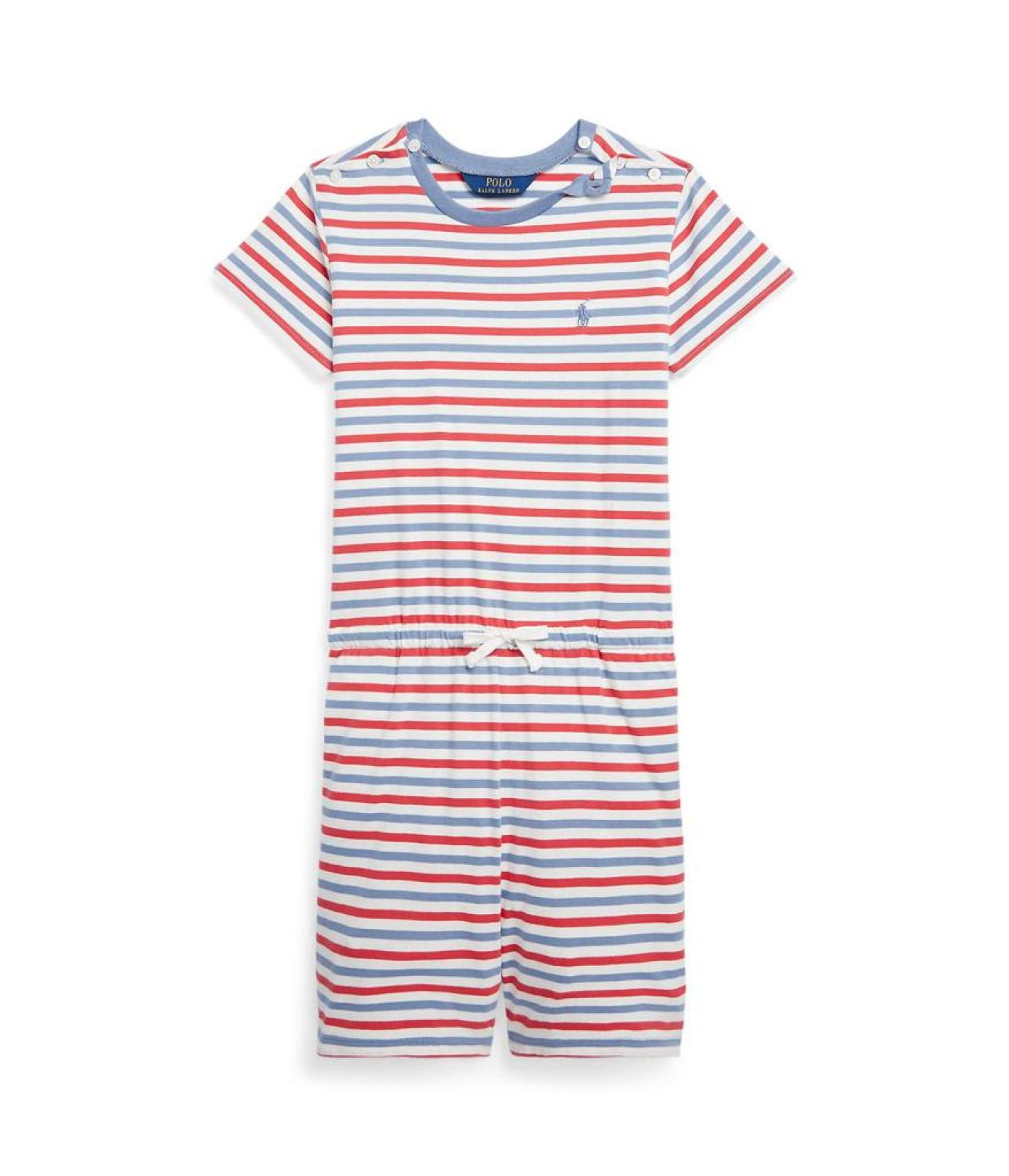 Striped Cotton Jersey Romper (Big Kids)