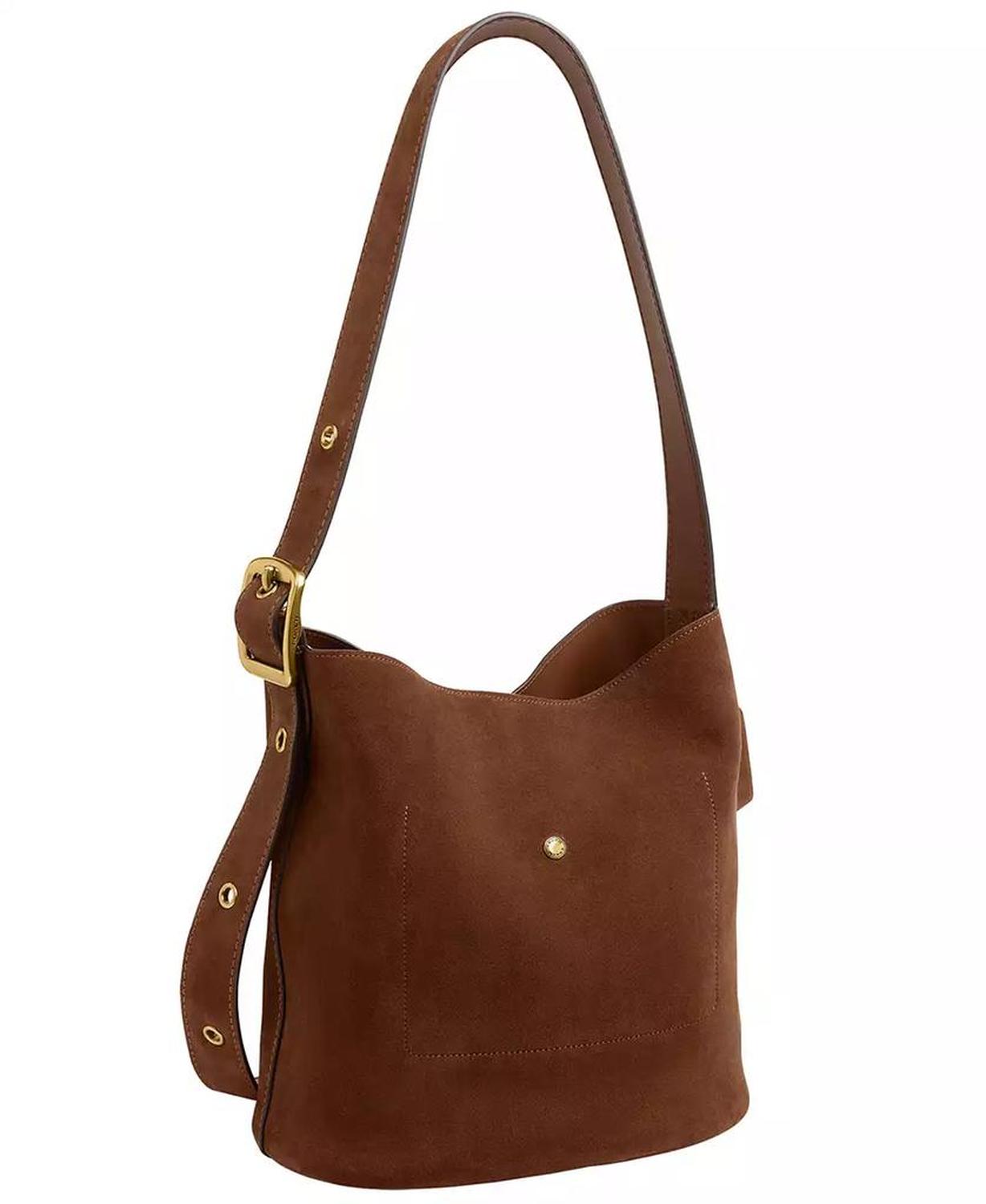 Women's Bleecker Suede Medium Bucket Bag