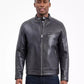 Men's Faux Leather Moto Jacket