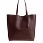 Men's Natural Grain Leather Tote Bag