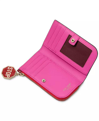 Cars Glitter Patent Leather Small Slim Bifold Wallet