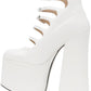 White 'The Patent Leather Kiki' Heels
