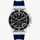 Oversized Everest Silver-Tone and Silicone Watch
