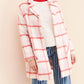 Strawberry Plaid Coat In Pink Plaid