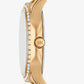 Sage Pavé Gold-Tone and Crocodile Embossed Leather Watch