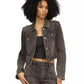MICHAEL Women's Cropped Denim Trucker Jacket