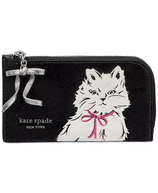 Whiskers Saffiano Leather Small Bifold Wallet