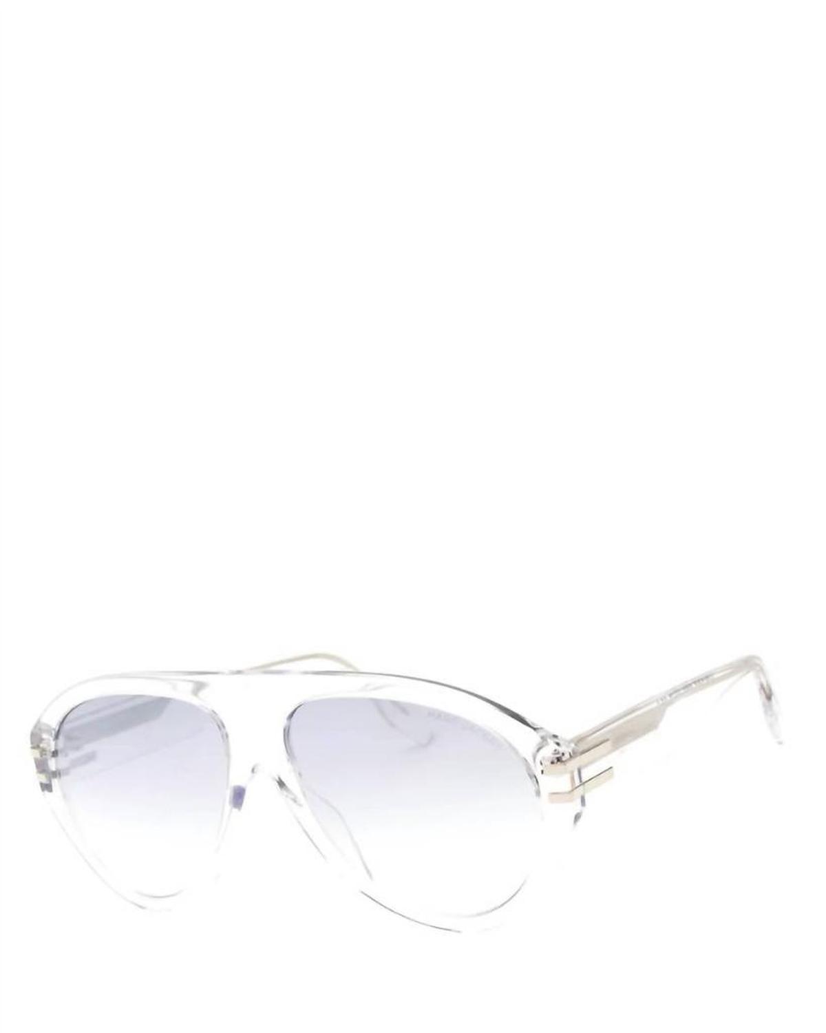 Men's Pilot Gradient Sunglasses In Crystal/grey