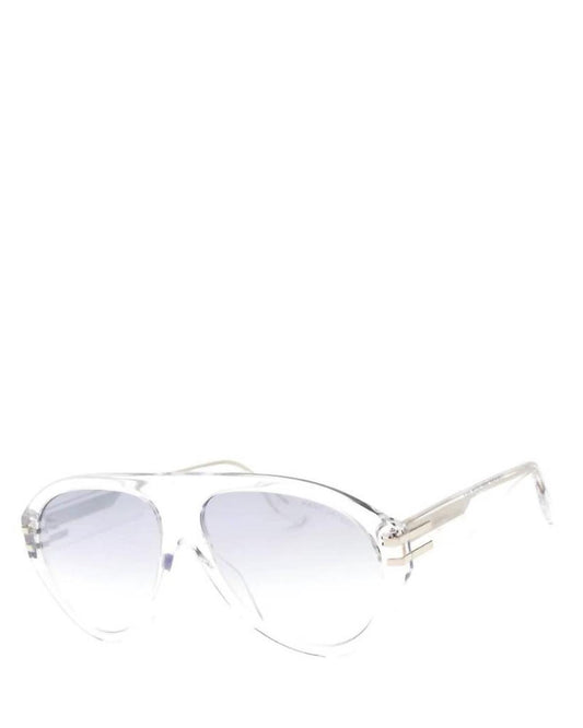 Men's Pilot Gradient Sunglasses In Crystal/grey