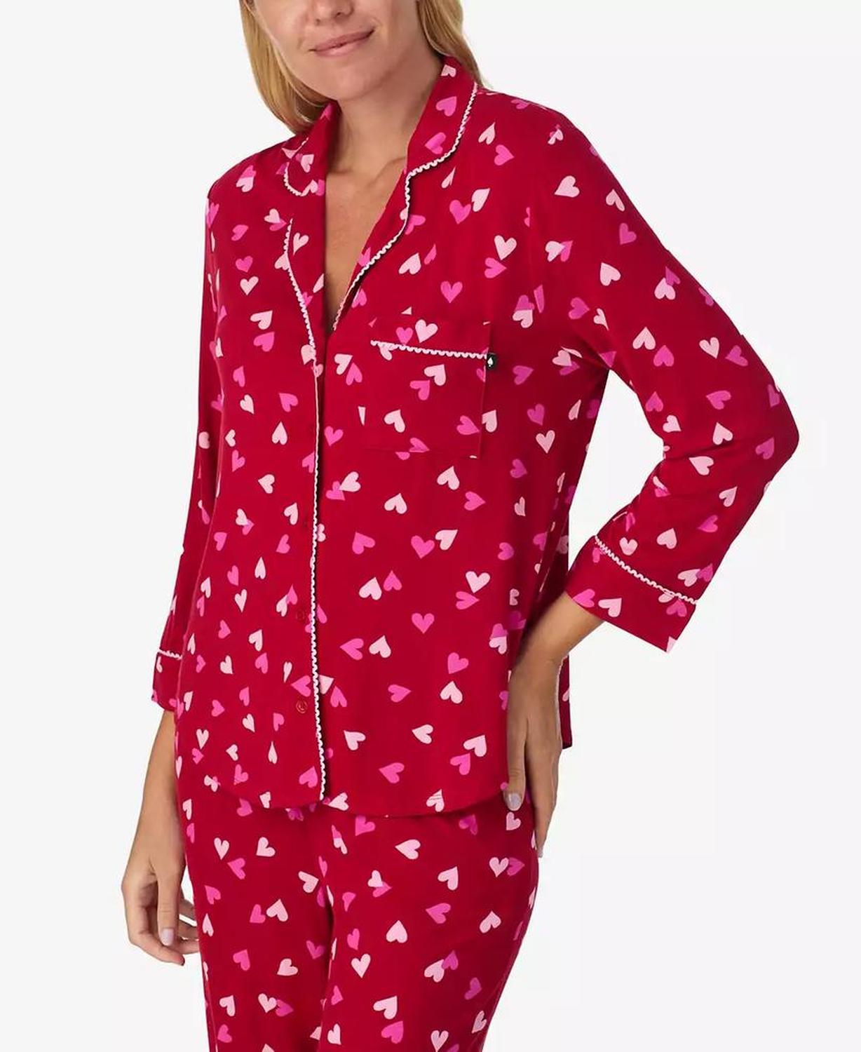 Women's 2-Piece Sleepwear 3/4-Sleeve Top and Pajama Pants Set
