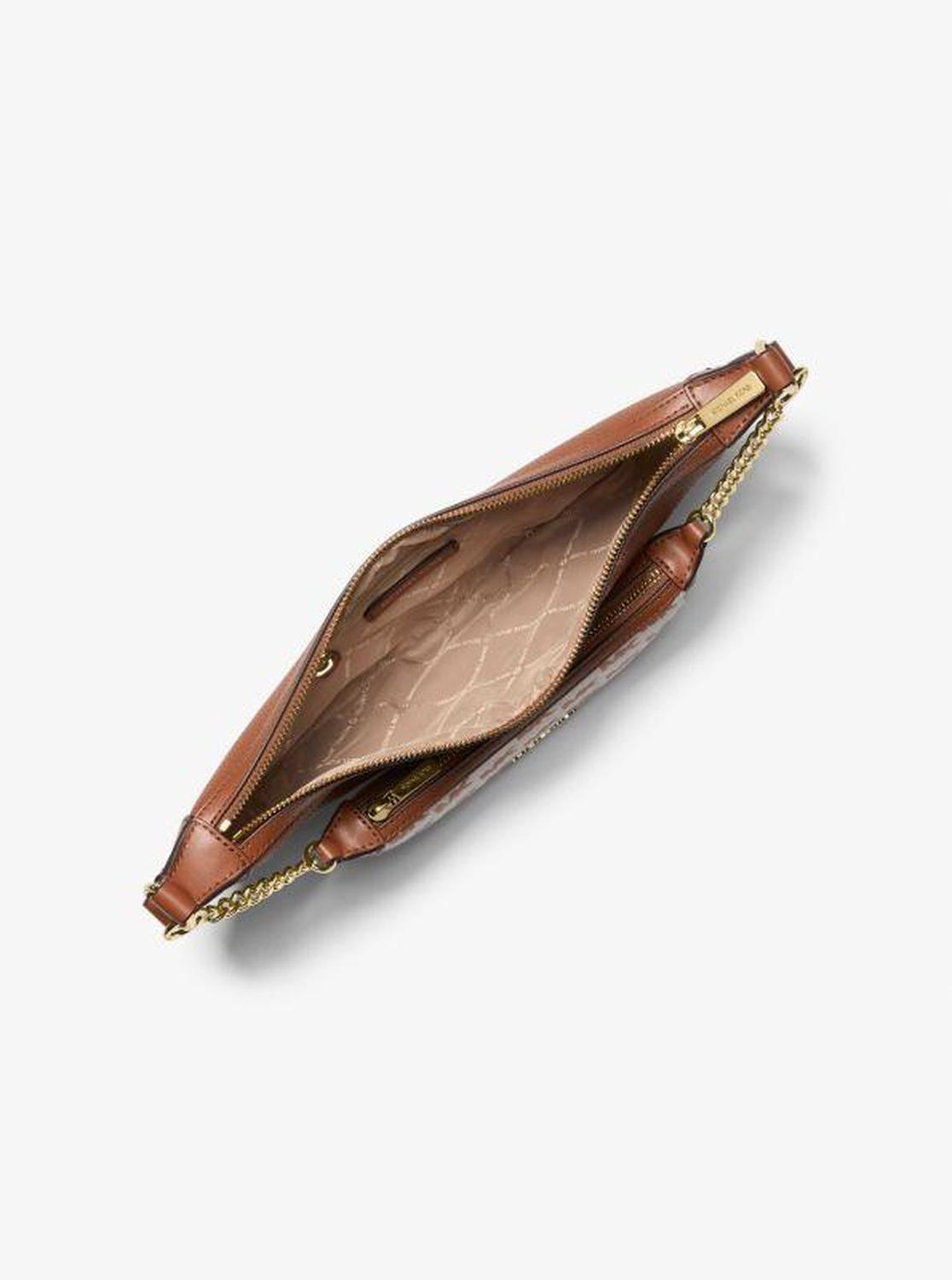 Hollis Medium 2-in-1 Pebbled Leather and Logo Jacquard Shoulder Bag