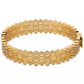 Gold-Tone Spade Flower Lace Thin Bangle Bracelet