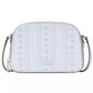 Serena Pointelle Double-Zip Dome Leather Crossbody