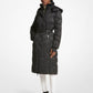 Faux Fur Trim Belted Puffer Coat