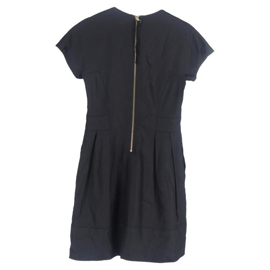 Marc by  Pleated Mini Dress in Black Polyester