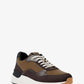 Trevor Leather and Corded Twill Trainer