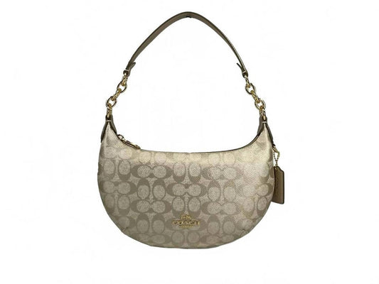 Women's Payton Signature Leather Shoulder Bag In Champagne Gold