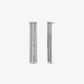Precious Metal-Plated Brass Pavé Chain Drop Earrings