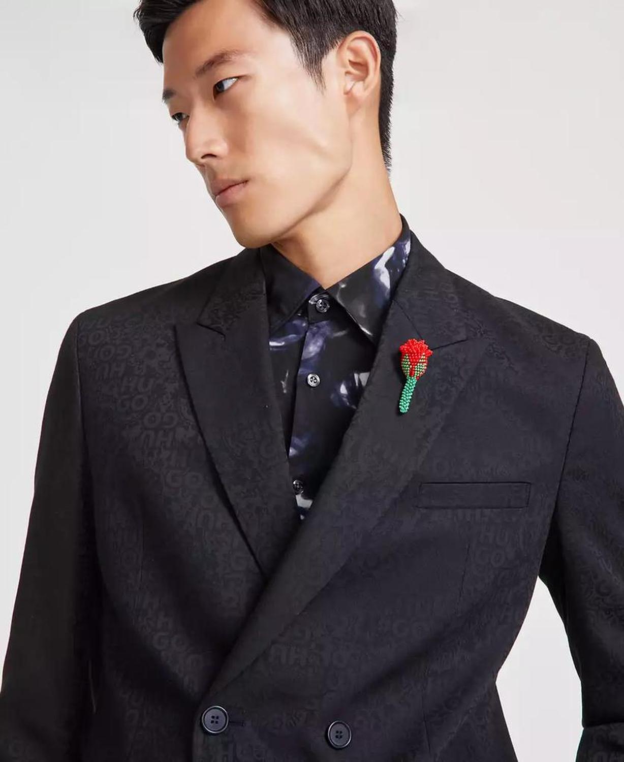 Men's Modern-Fit Double-Breasted Suit Separate Jacket