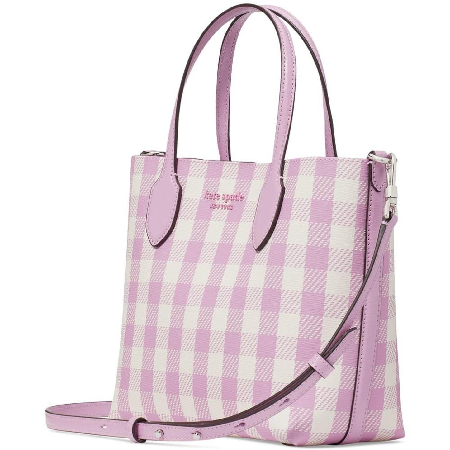 Bleecker Gingham Printed PVC Small Crossbody Tote