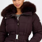 Women's Belted Hooded Faux-Fur-Collar Puffer Coat, Exclusively at Macy's
