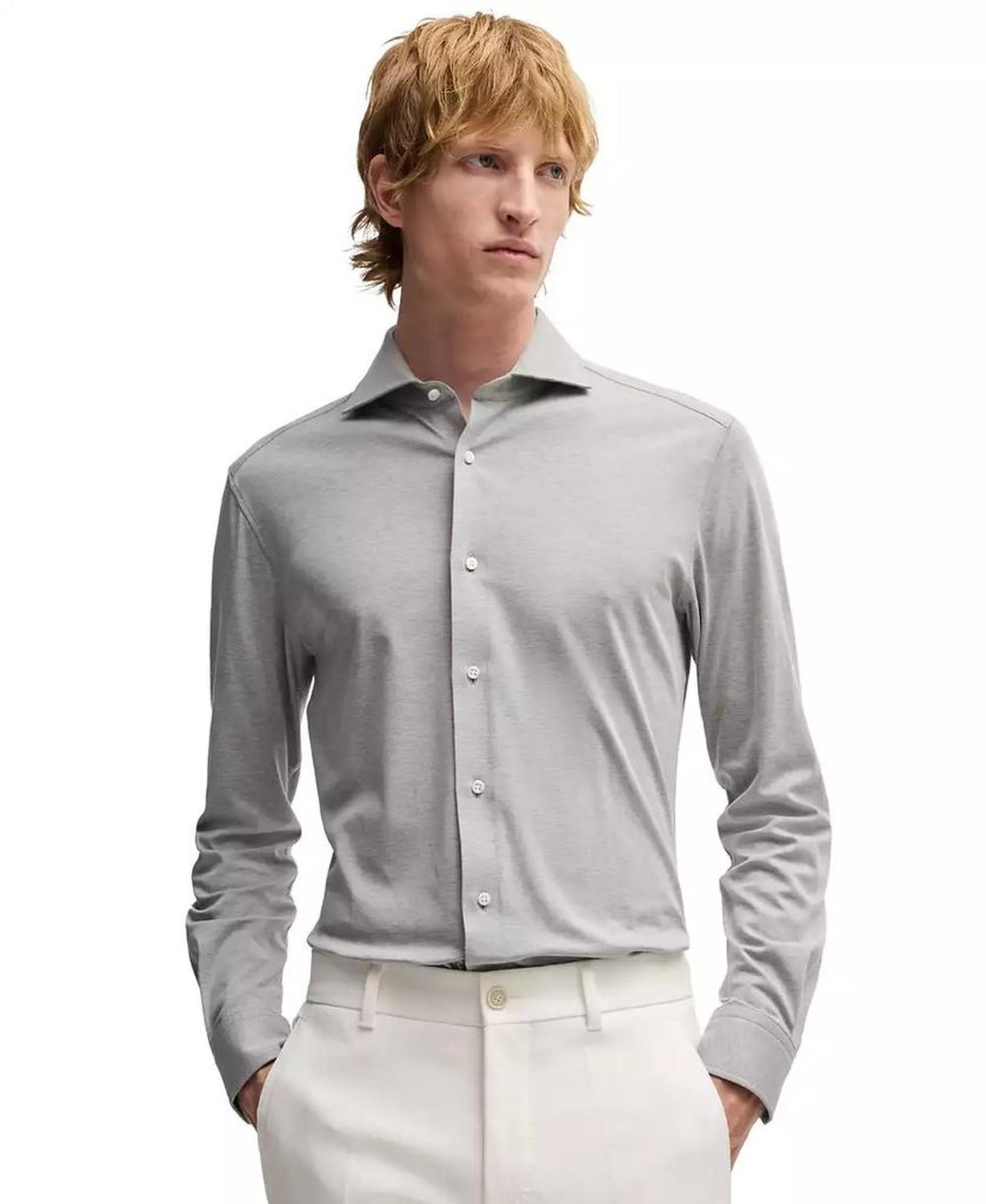 Men's Slim-Fit Cotton-Blend Shirt