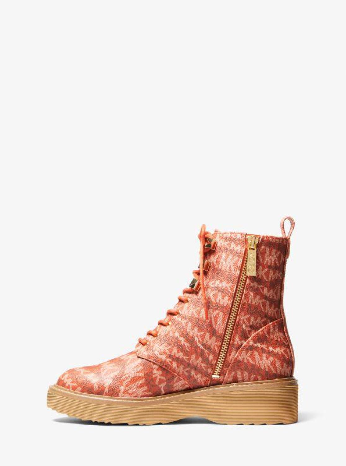 Haskell Animal Print Logo Canvas Boot