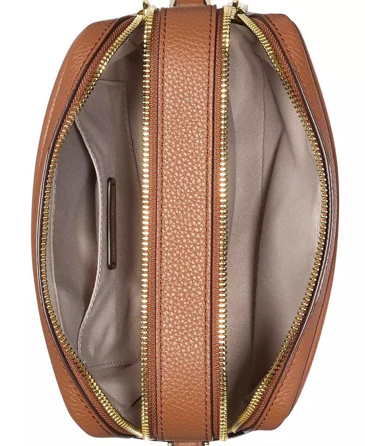 Bryant Medium Leather Double Zip Chain Camera Crossbody