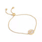 Signature Mother of Pearl Coin Slider Bracelet