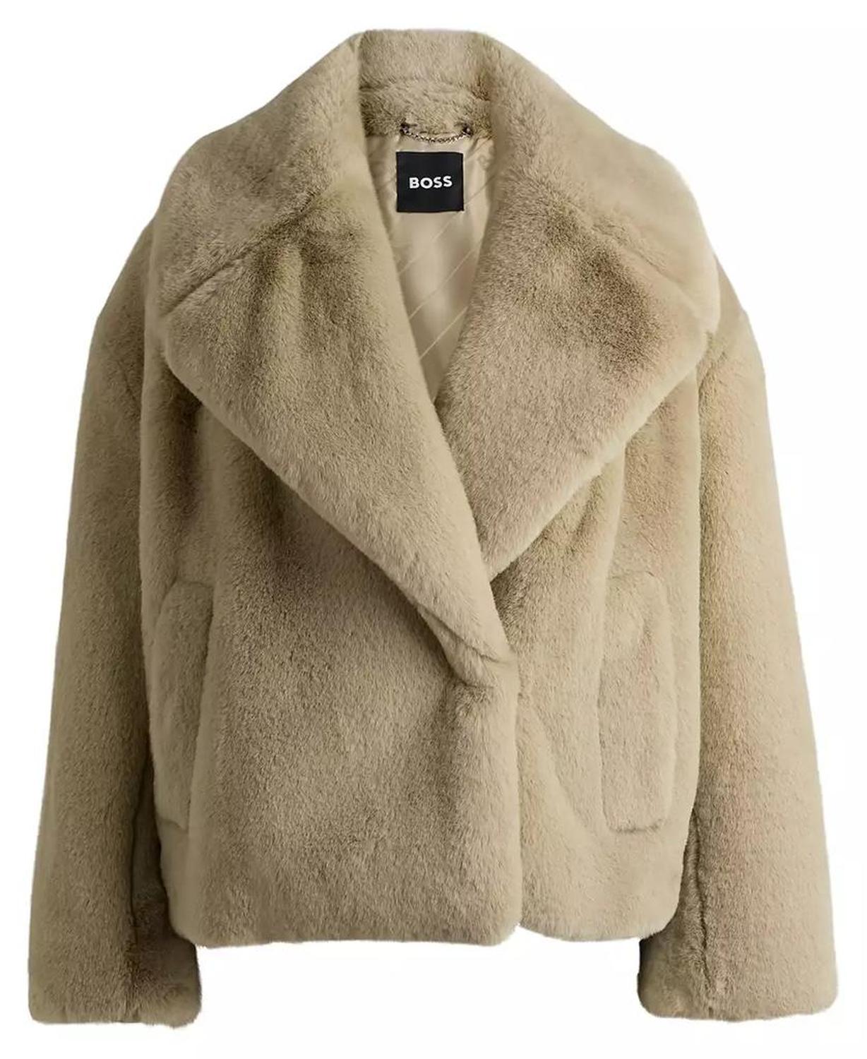 Women's Cropped Plush Teddy Coat