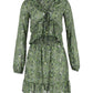 Michael Michael Kors Paisley Ruffled Dress in Green Cotton