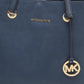 Michael Michael Kors Navy Leather Jet Set Tote