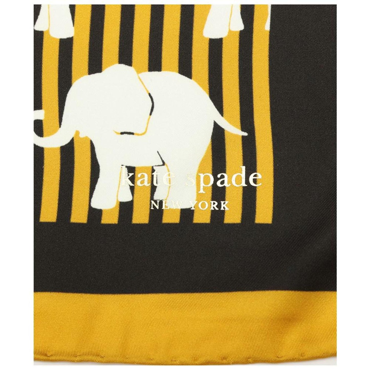 Women's Elephant Stripe Silk Square