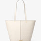 Flora Large Signature Logo and Leather Tote Bag