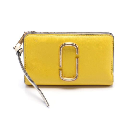 Snap Shot Bi-Fold Wallet Leather Beige