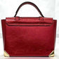 Canvas Leather Handbag Shoulder Bag (Pre-Owned)