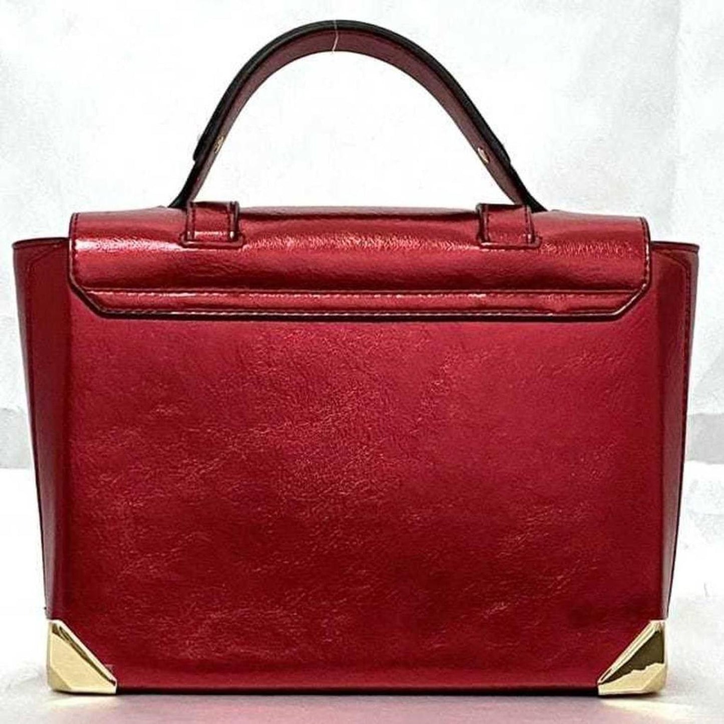 Canvas Leather Handbag Shoulder Bag (Pre-Owned)