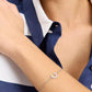Silver-Tone Cubic Zirconia Pavè Horseshoe Link Bracelet