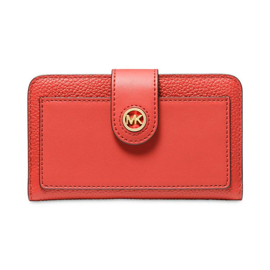 Charm Medium Tab Pocket Leather Bifold Wallet