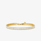 Precious Metal-Plated Brass Baguette Tennis Bracelet