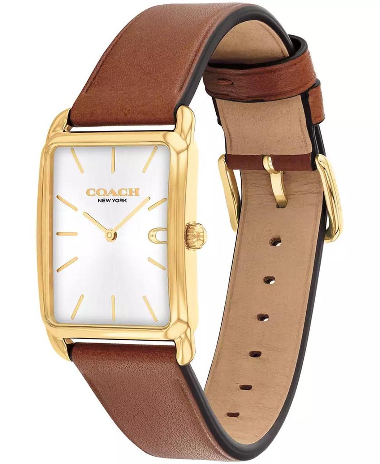 Men's Elliot Saddle Leather Strap Watch, 32 x 36mm